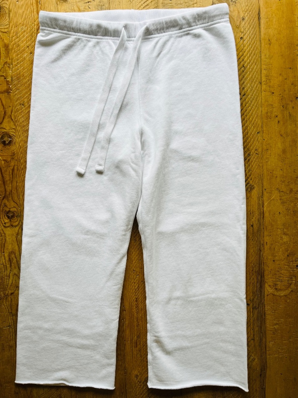 Frank & Eileen Catherine Cropped Wide Leg Sweatpants Ice White LAB634TF - Picture 6 of 14